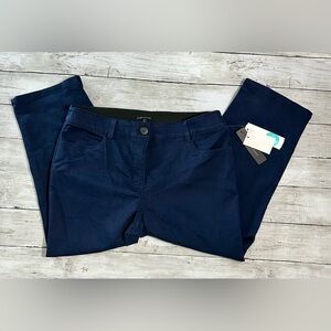 Stretchy cropped navy pants size 8